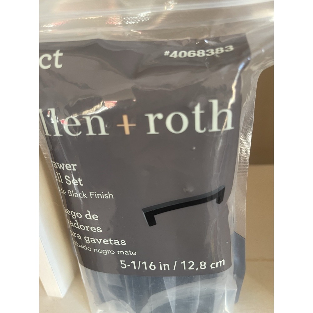 Allen + Roth 6-Pack 5-1/16 Matte Black Handle Drawer Pulls